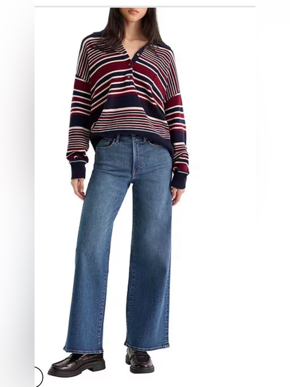 Good American Good Waist Palazzo Jeans Blue Wash , size 4/27